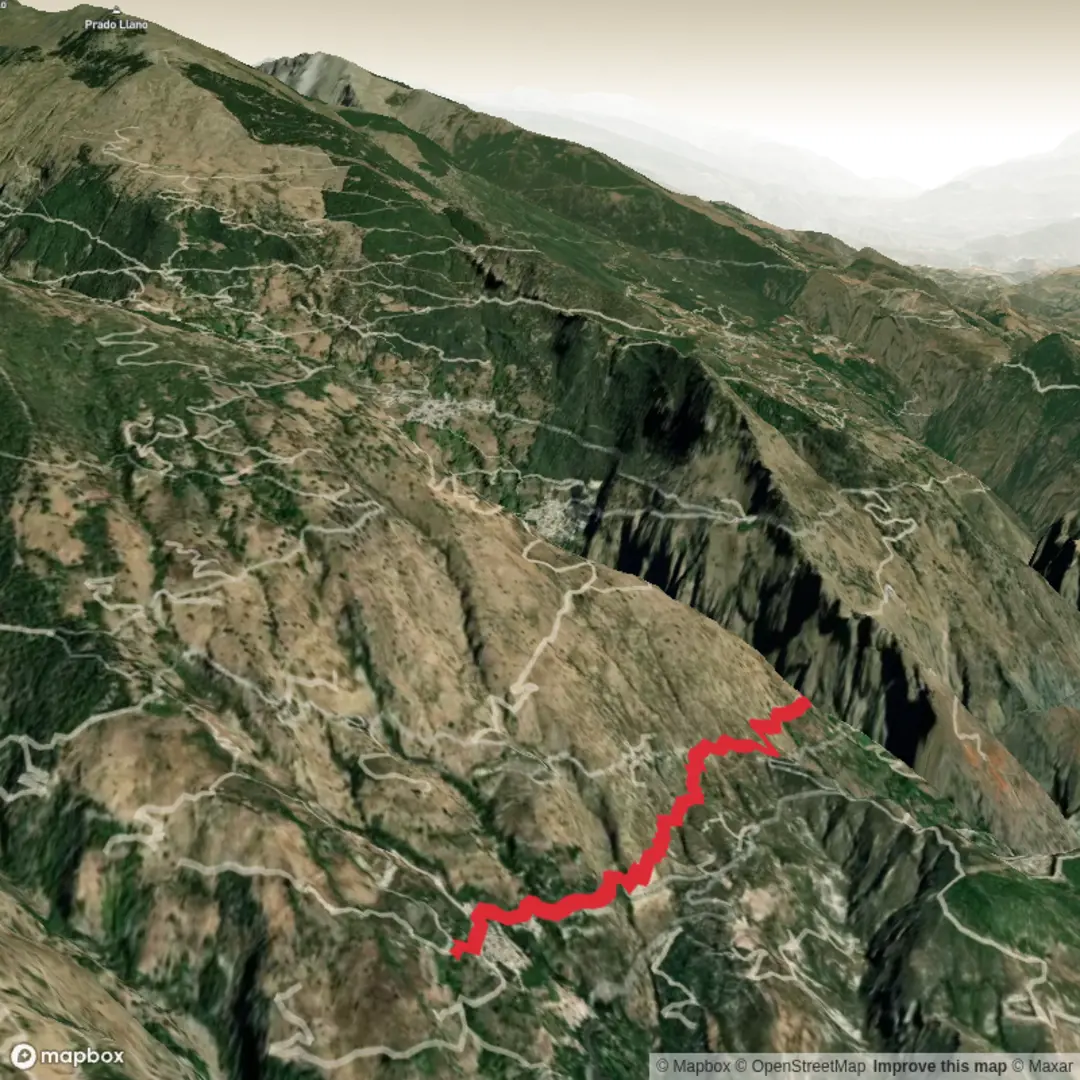 An image depicting the trail Soportújar to Pampaneira via Venta del Aire and its surrounding area.