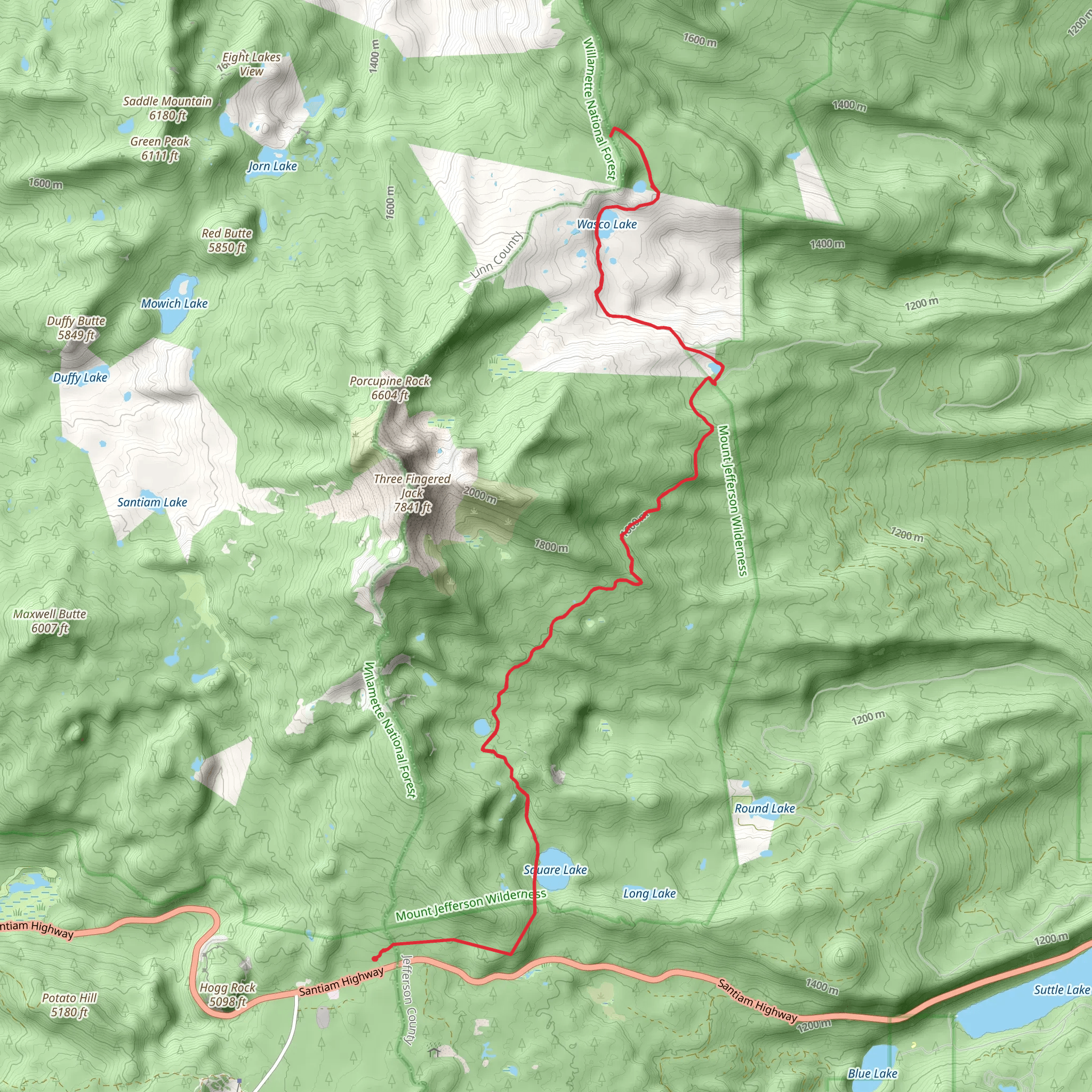Old Summit Trail mobile static map