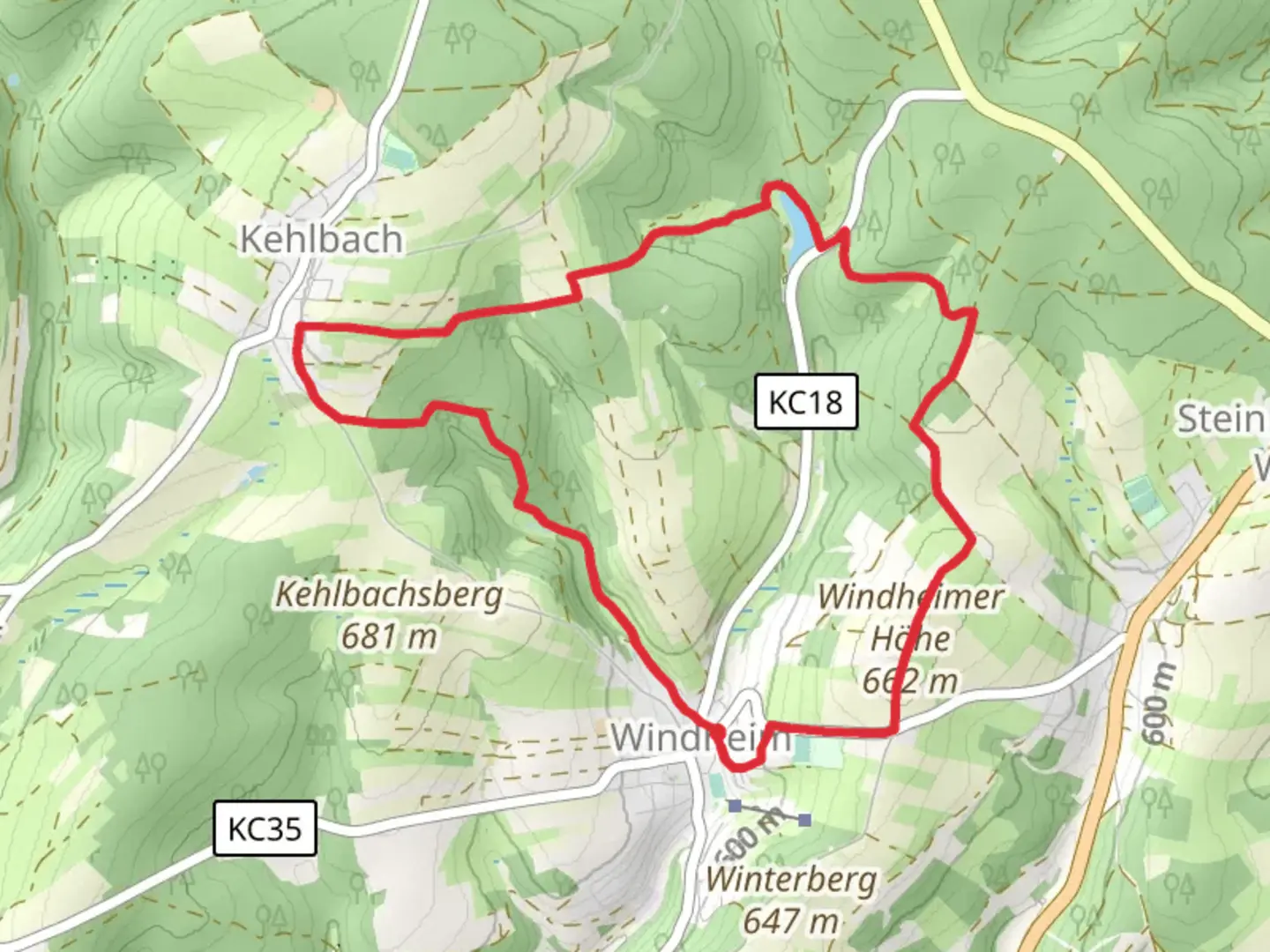 An image depicting the trail Ölschnitzsee via Seenweg and its surrounding area.