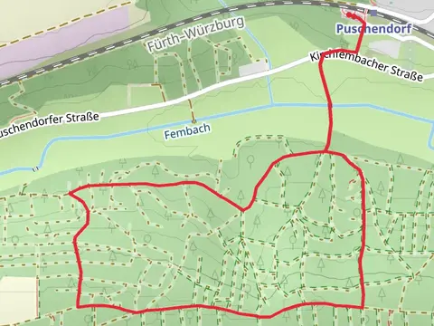 Puschendorf Wanderweg and Wanderweg Keidenzell Loop