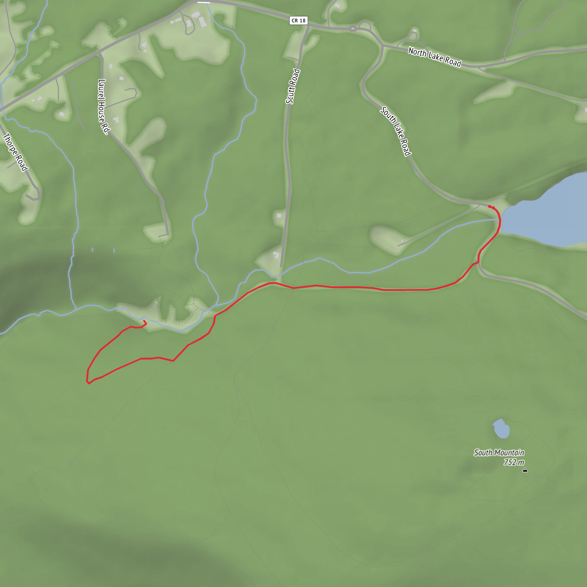 Kaaterskill Falls via South Lake Road mobile static map