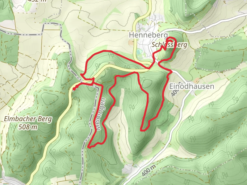Schlossberg via Wasserkuppenweg and Via Romea