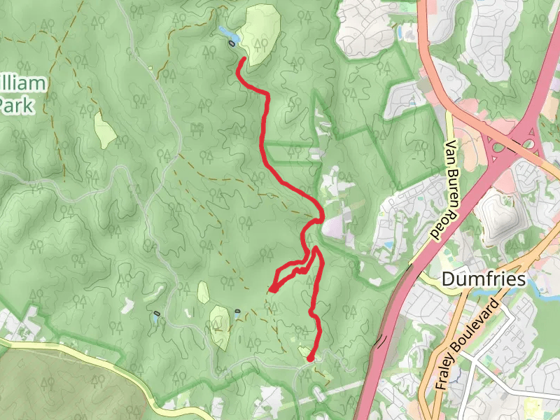 Quantico Creek via South Valley Trail and Birch Bluff Trail