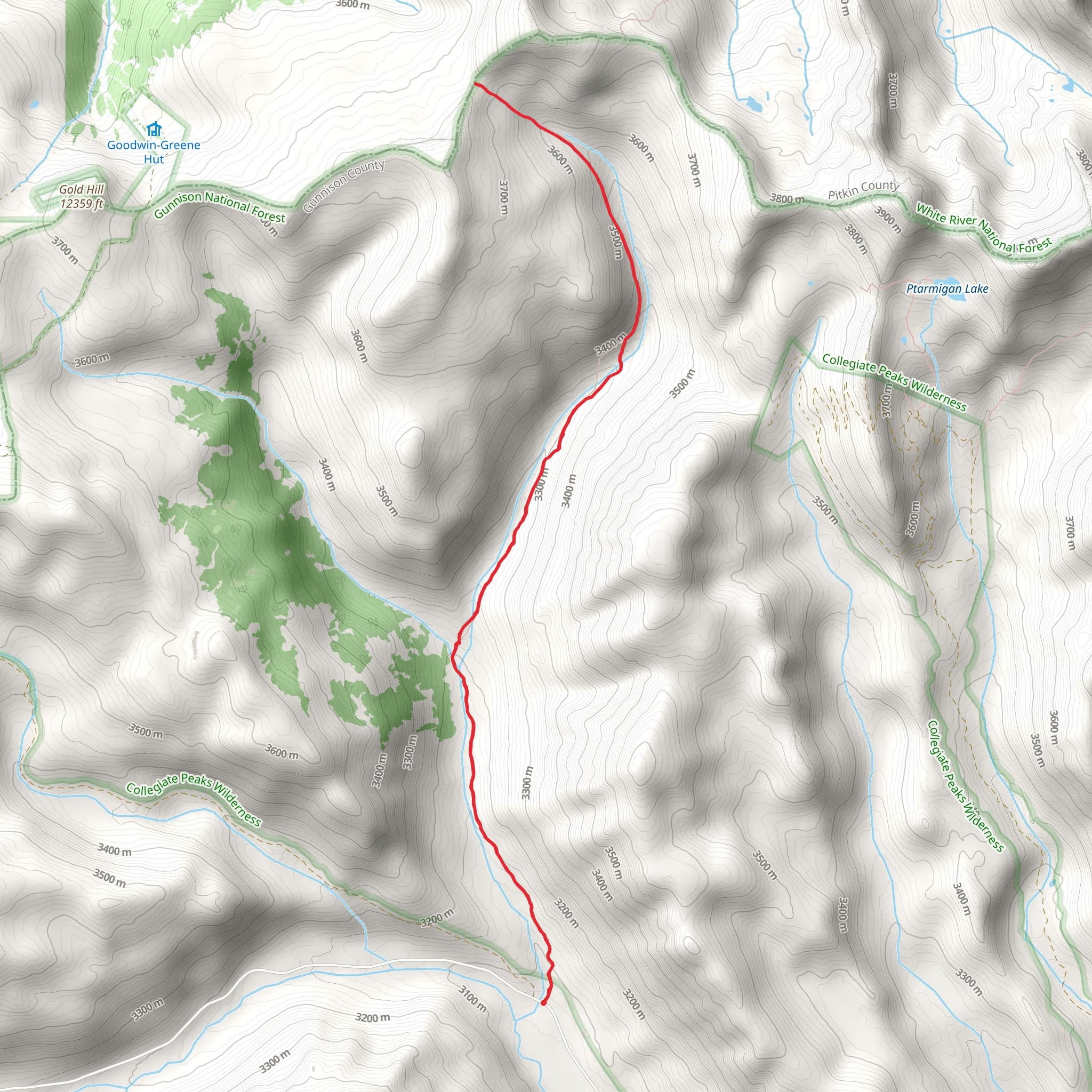 Bowman Creek Trail mobile static map