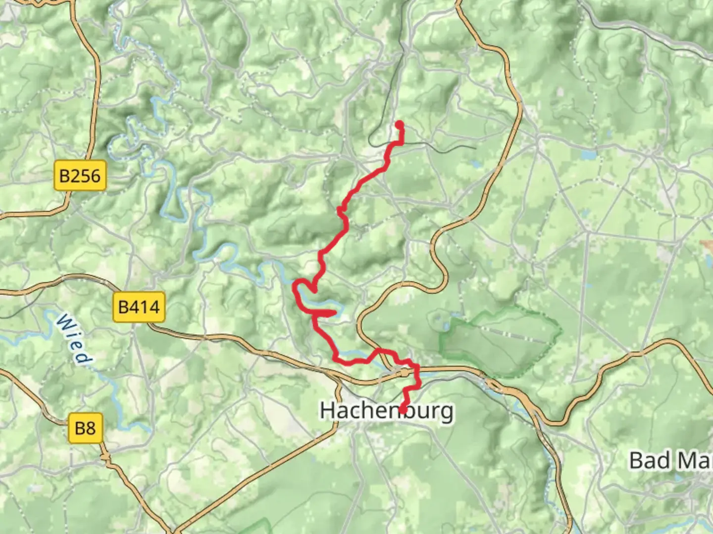 An image depicting the trail Steinebach to Hachenburg Walk and its surrounding area.
