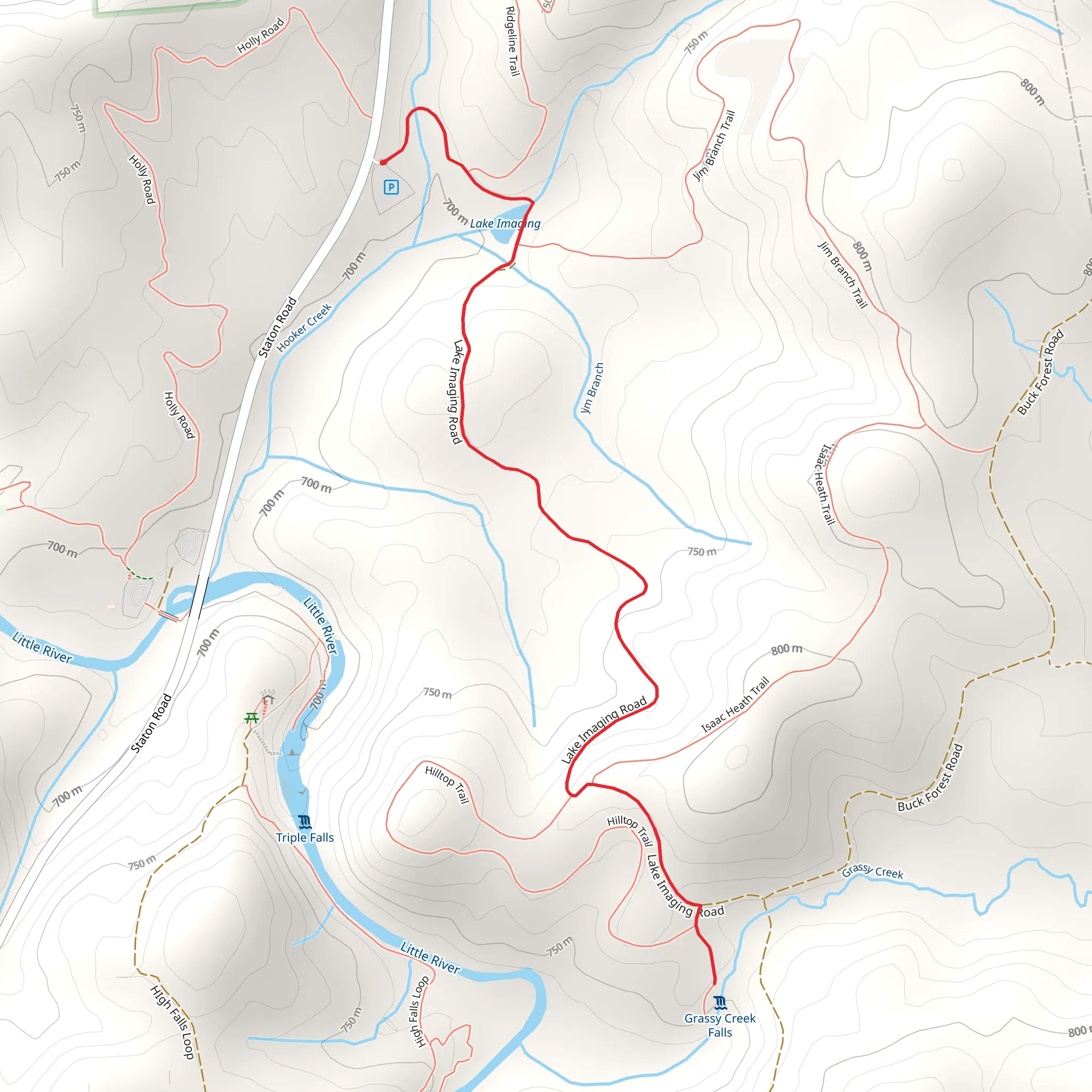Lake Imaging Road Walk mobile static map