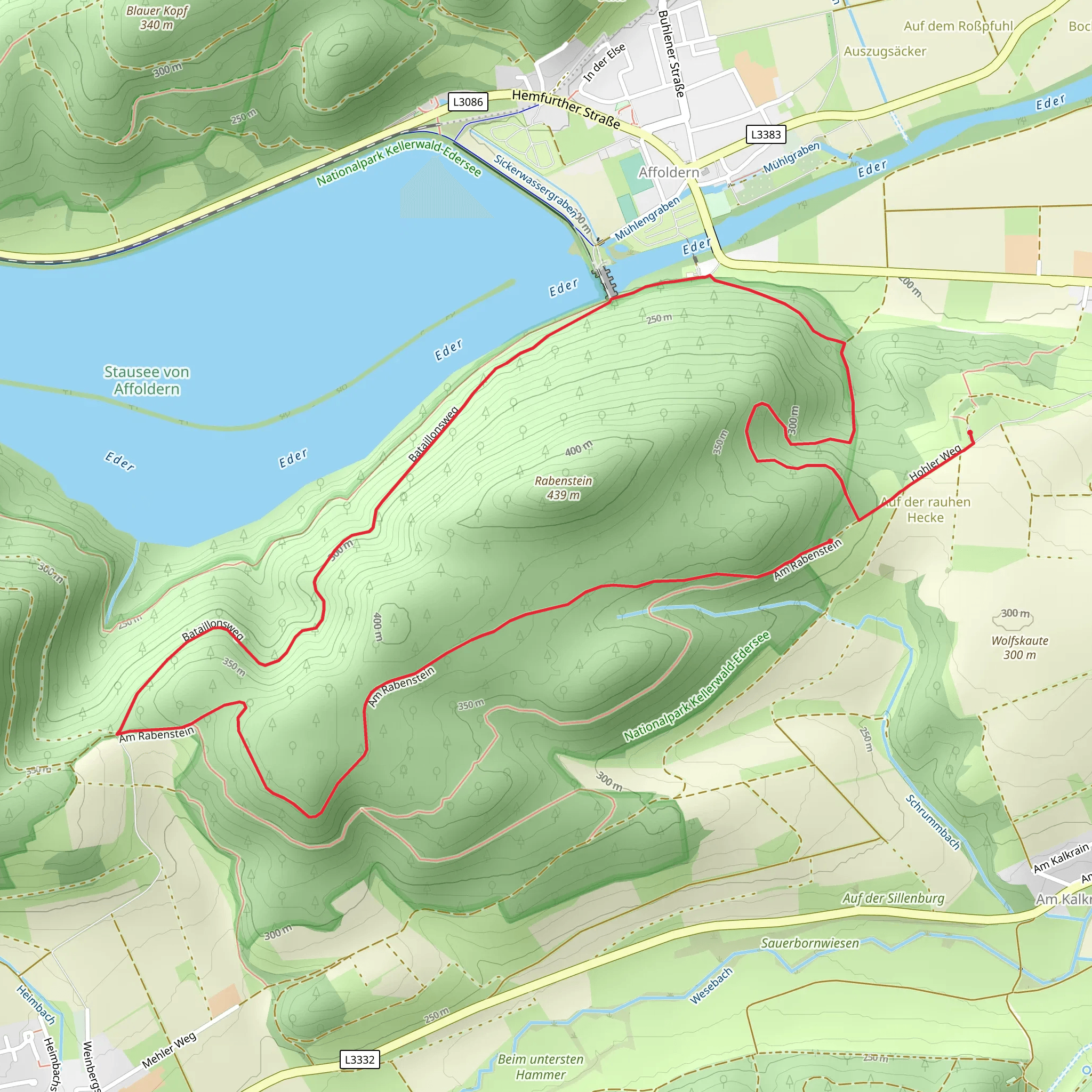 Rabenstein Loop mobile static map