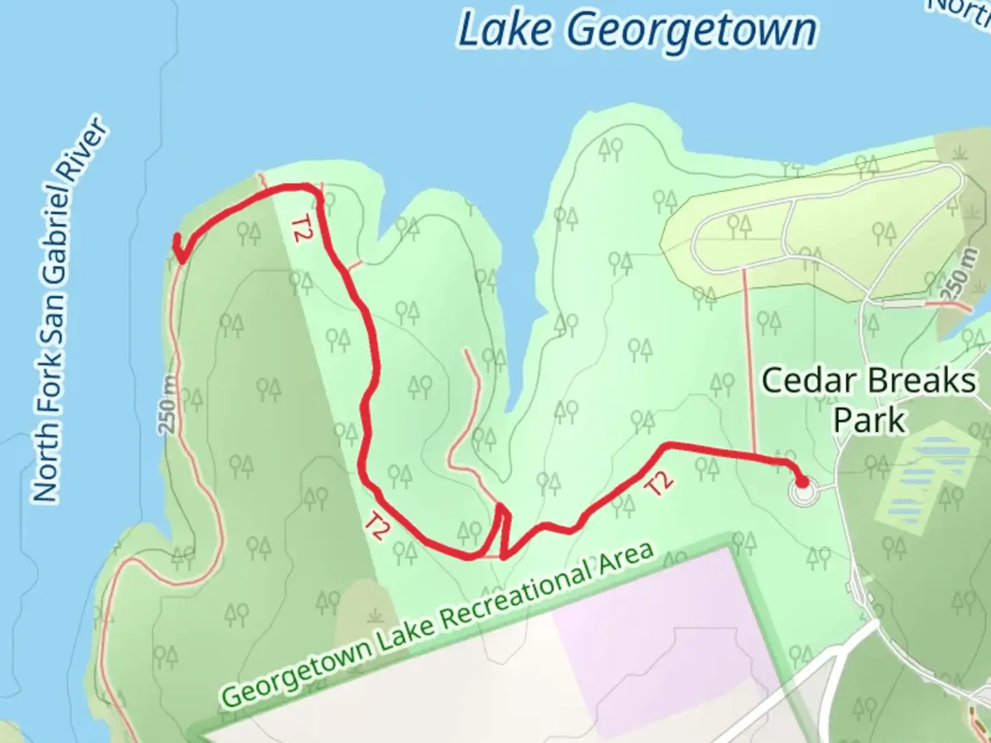 An image depicting the trail North Fork San Gabriel River via San Gabriel River Trail and its surrounding area.