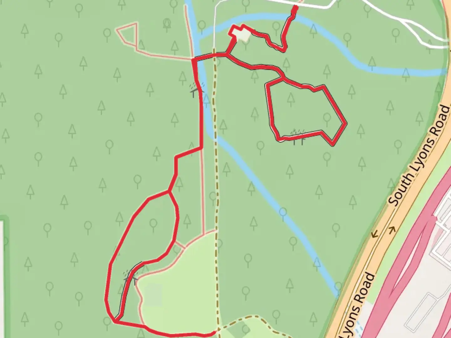 An image depicting the trail Cypress Creek Trail and Prairie Overlook Trail and its surrounding area.