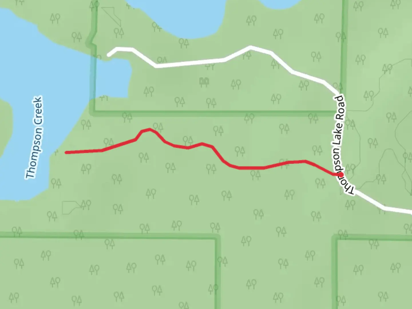 An image depicting the trail Whitcomb Lake Portage Trail and its surrounding area.