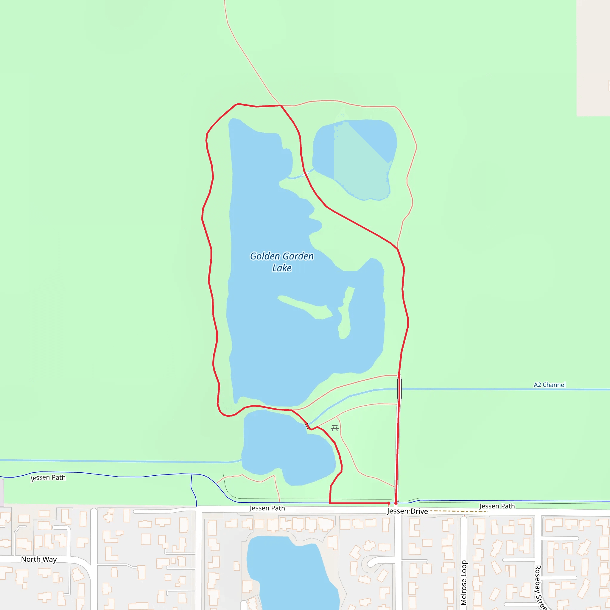 Golden Garden Lake Loop mobile static map