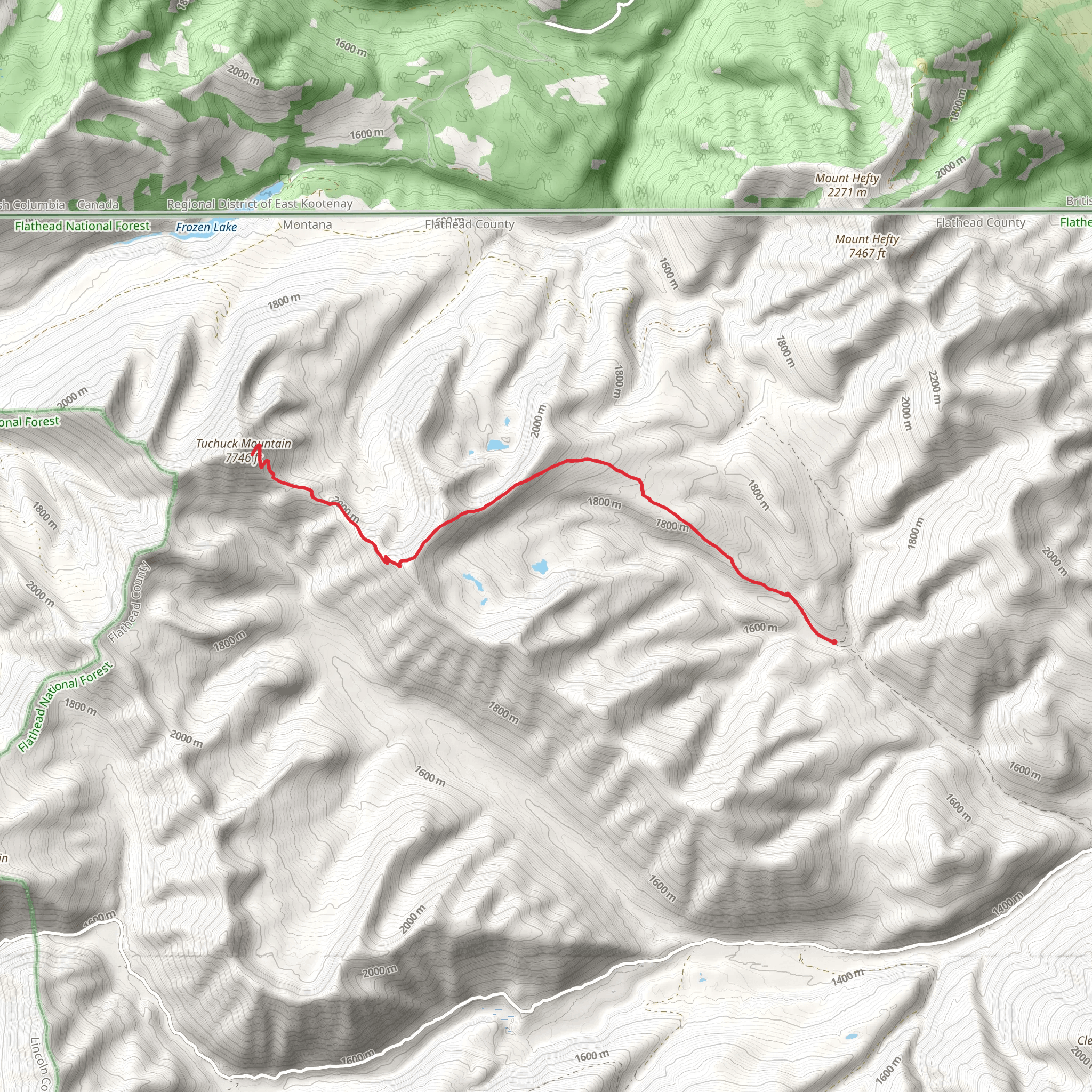 Thoma - Tuchuck Trail mobile static map