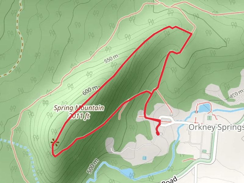 Spring Mountain via Ridge Trail and North Mountain Trail