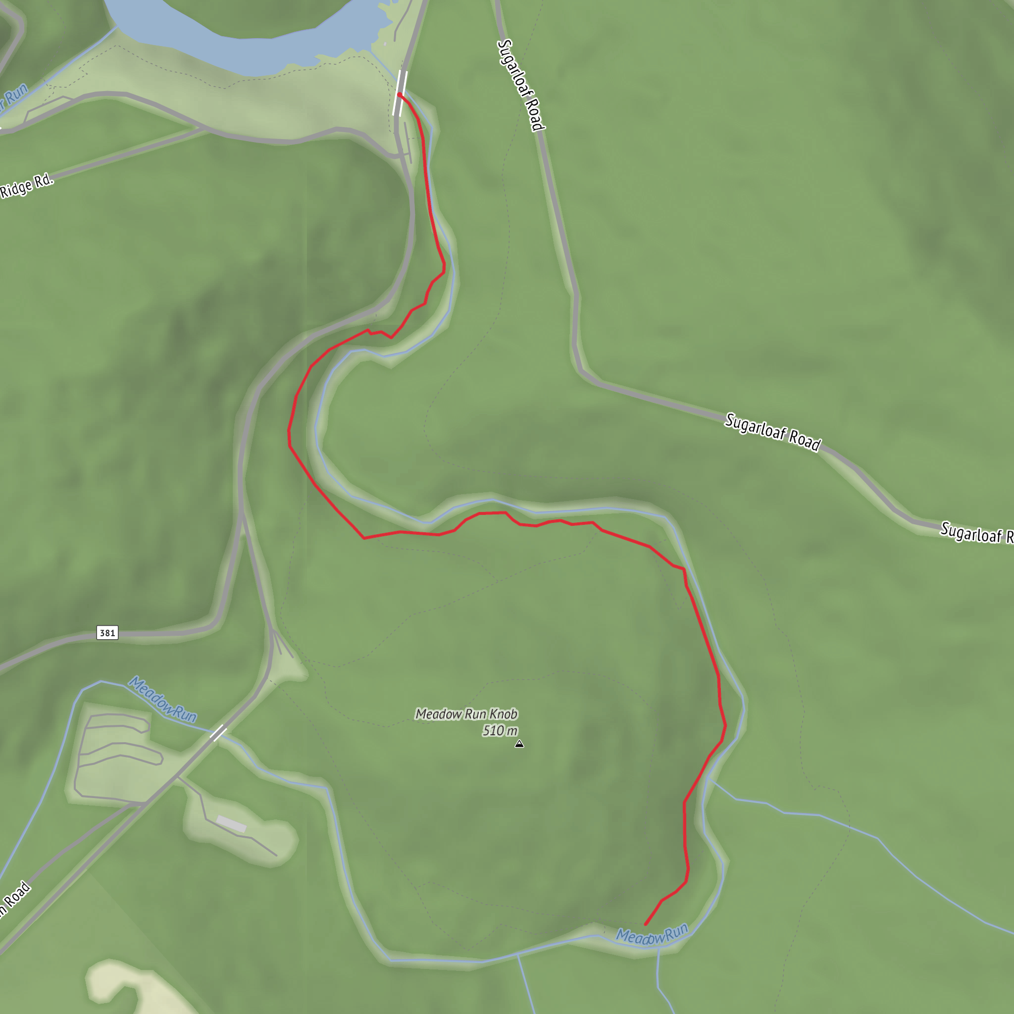 Ohiopyle Falls via Meadow Run mobile static map