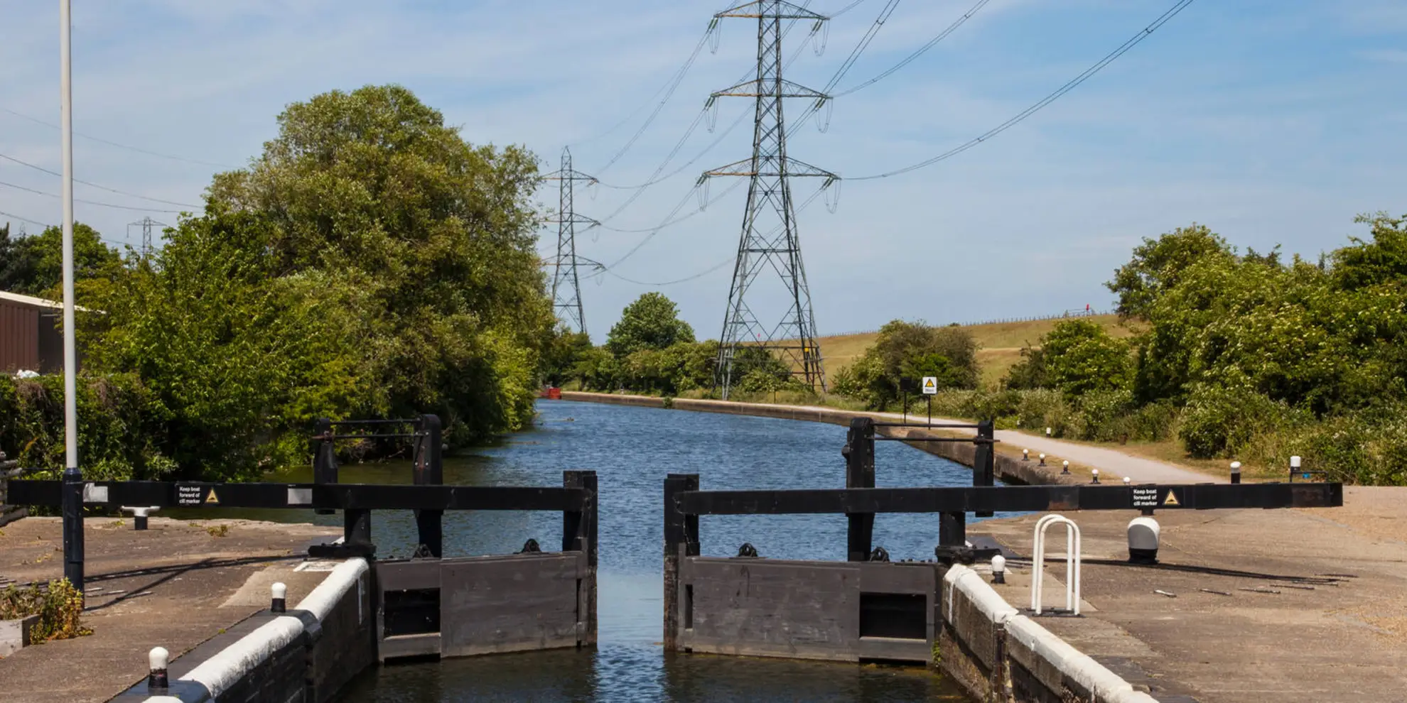 An image depicting the trail Lea Valley from Ware to Enfield Lock and its surrounding area.