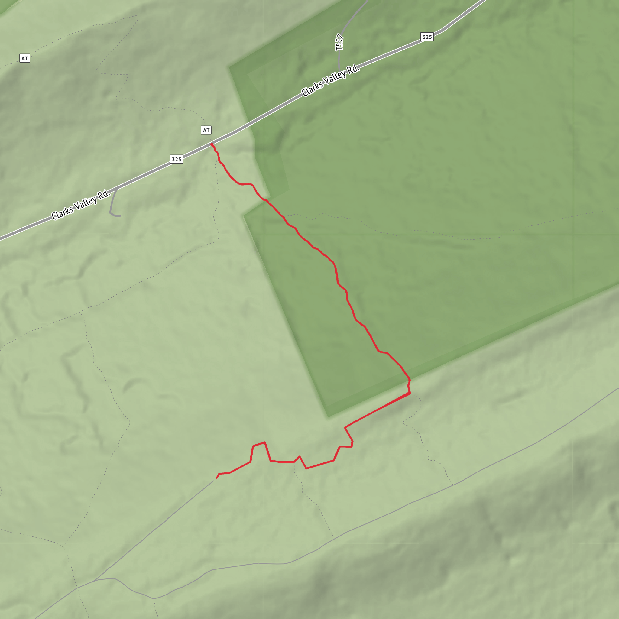 Stony Mountain via Appalachian Trail mobile static map