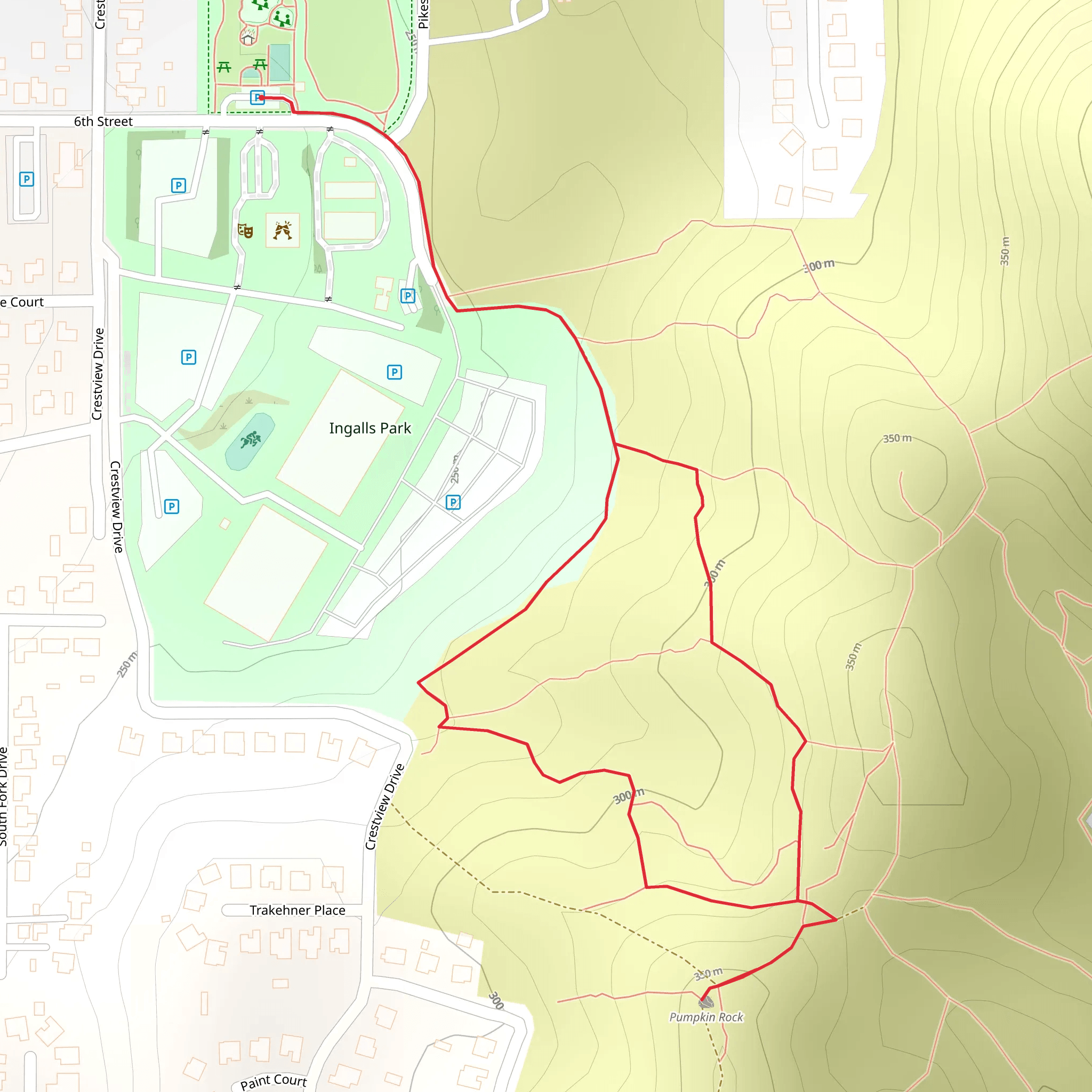 Pumpkin Rock Loop mobile static map
