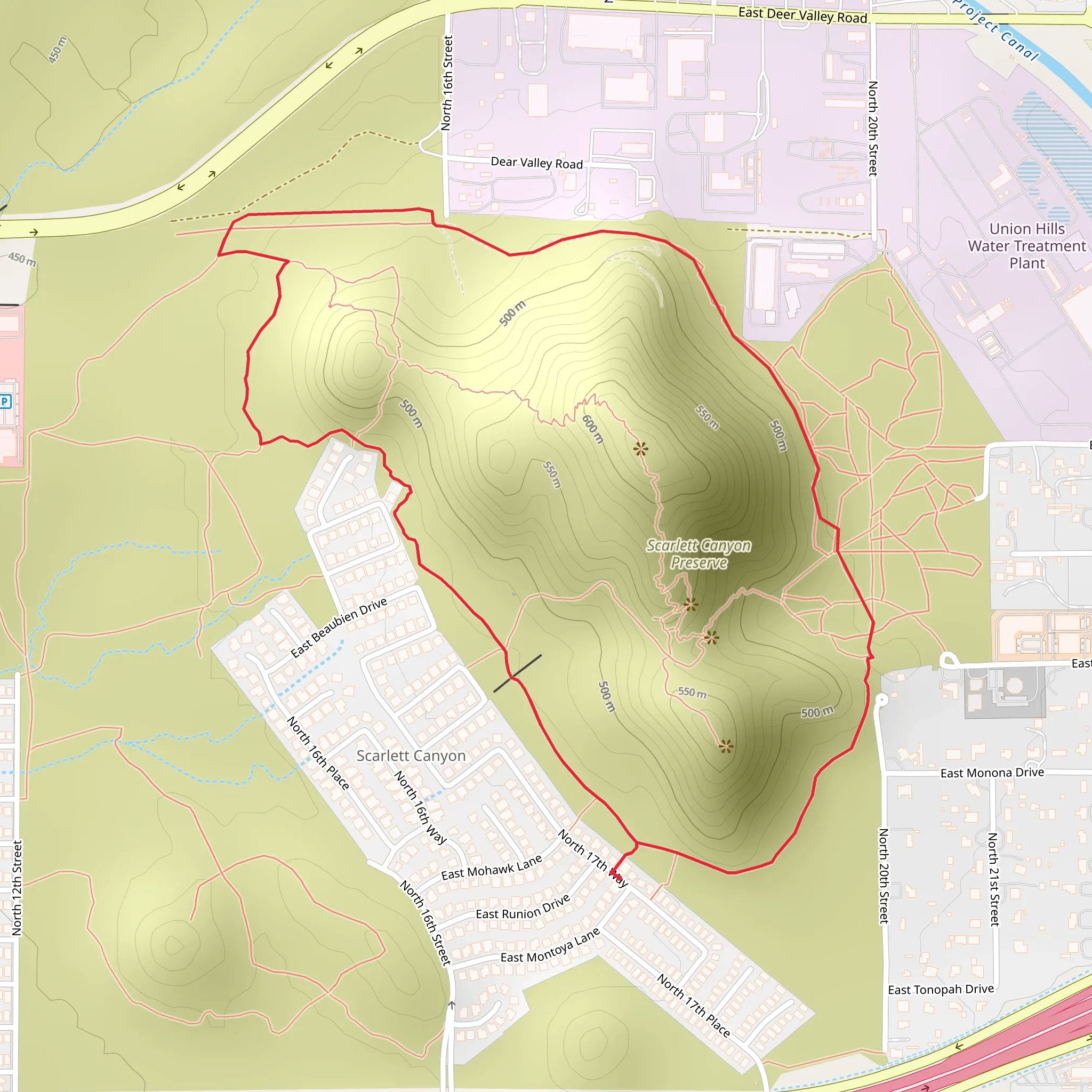 Scarlett Canyon Preserve Loop Walk mobile static map