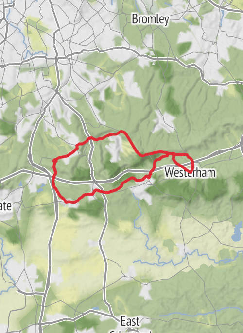 Tandridge Cycling mobile static map