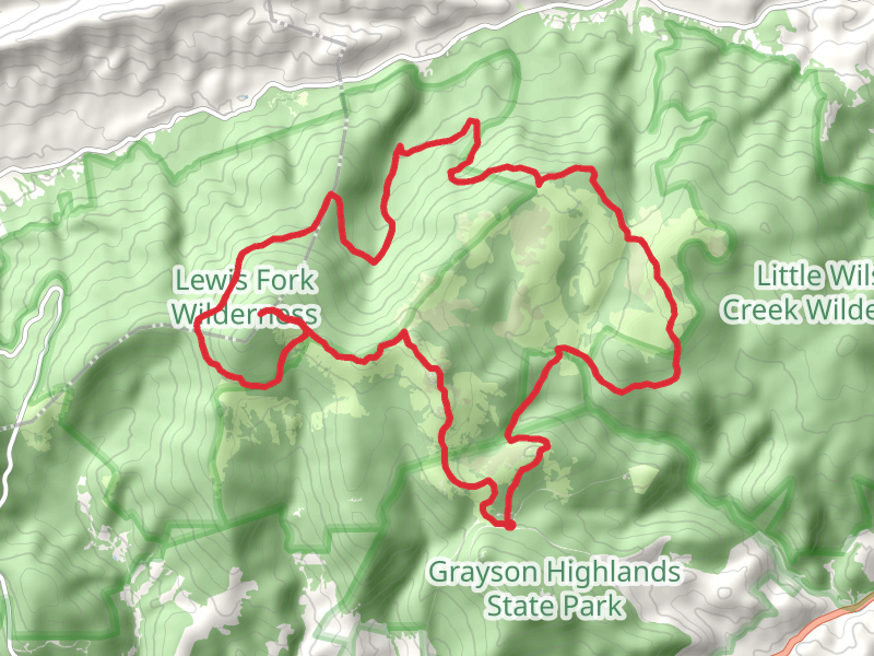 Pine Mountain Mount Rogers Loop via Appalachian Trail