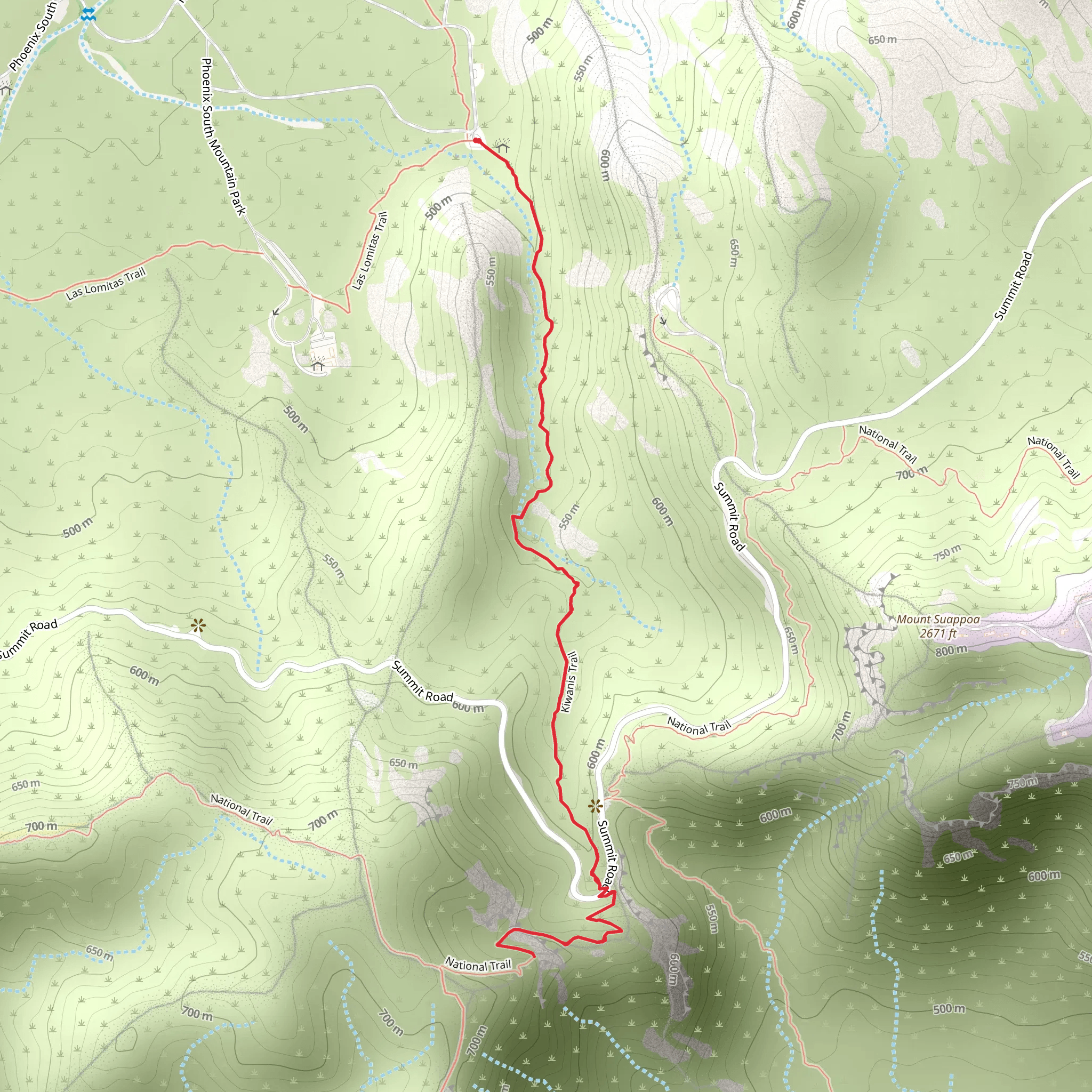 Kiwanis Trail mobile static map