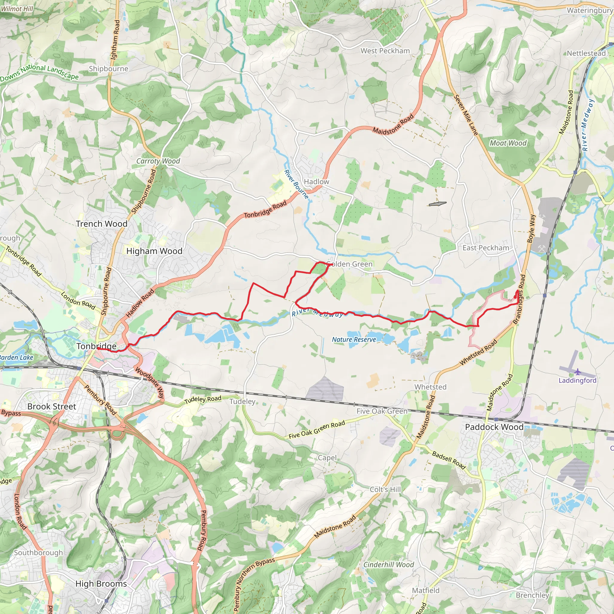 River Medway and Medway Valley Walk mobile static map