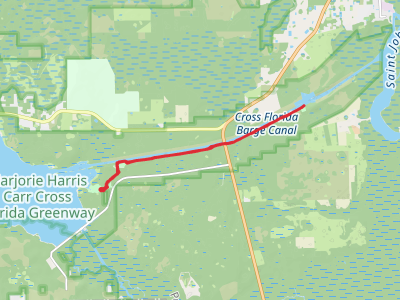 Walk along Cross-Florida Barge Canal - Rodman Dam Road