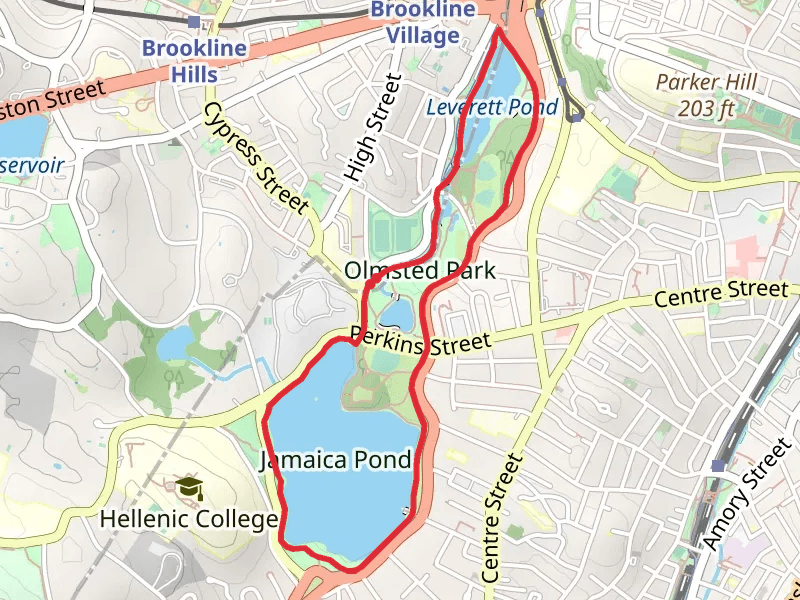 Jamaicaway Pond and Leverett Pond Loop