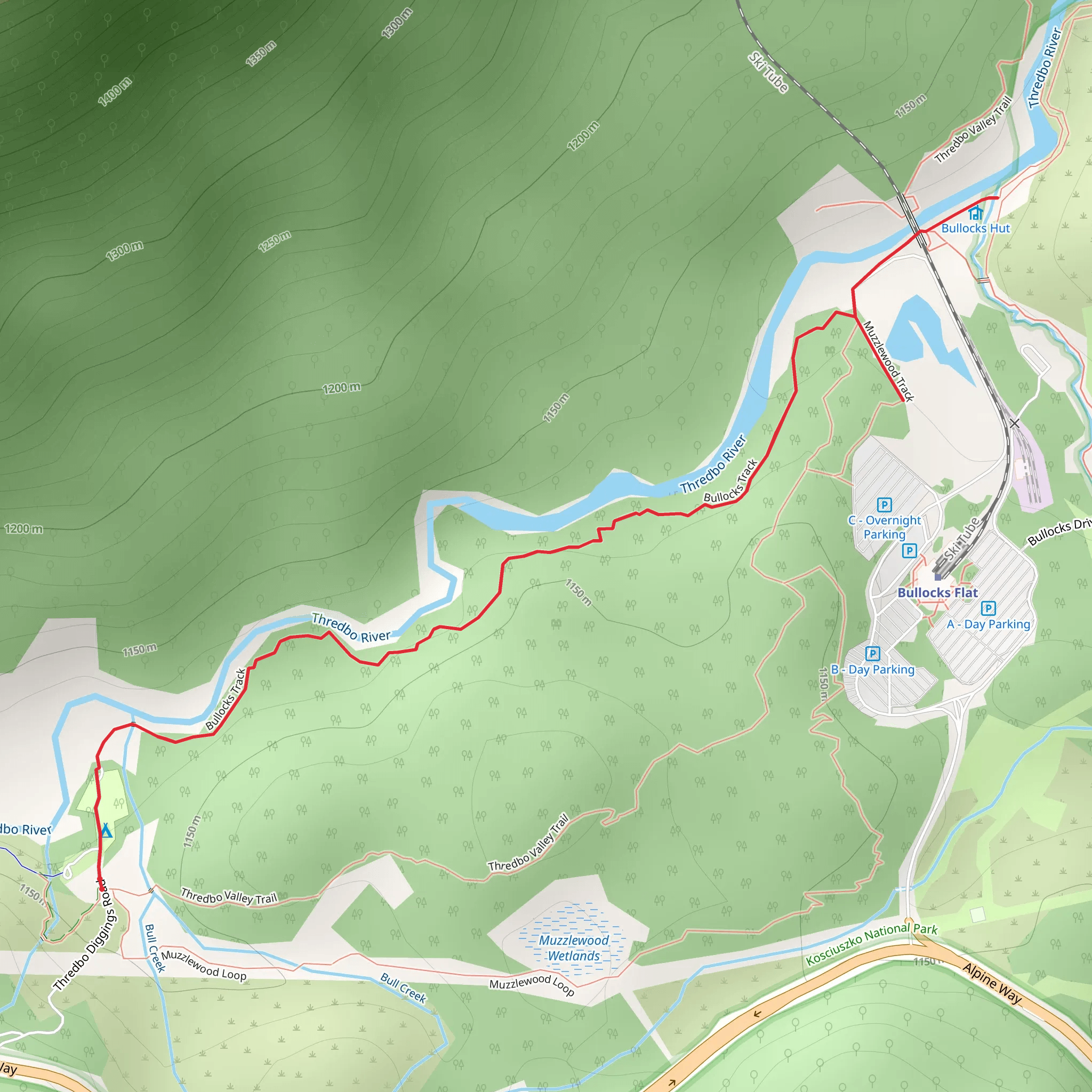 Bullocks Track mobile static map