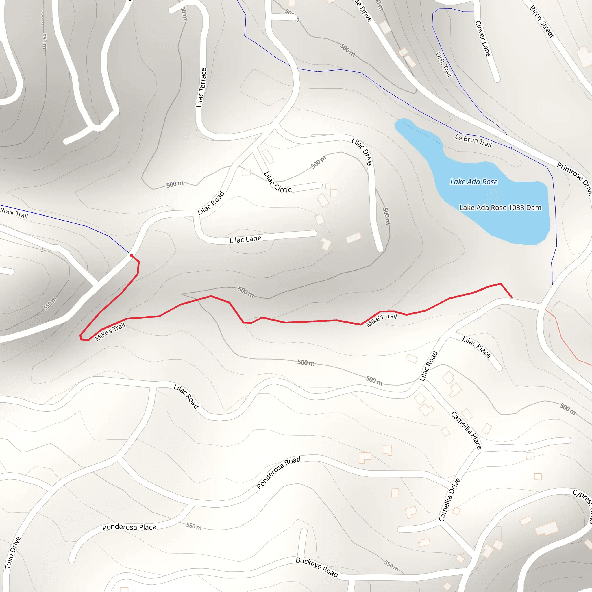 Mike's Trail mobile static map