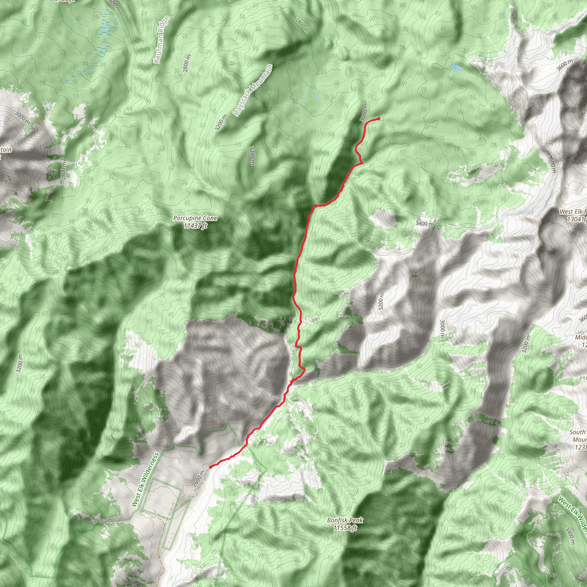 Soap Creek Trail mobile static map