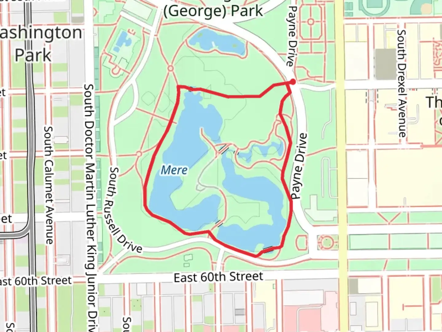 An image depicting the trail Mere Loop and its surrounding area.