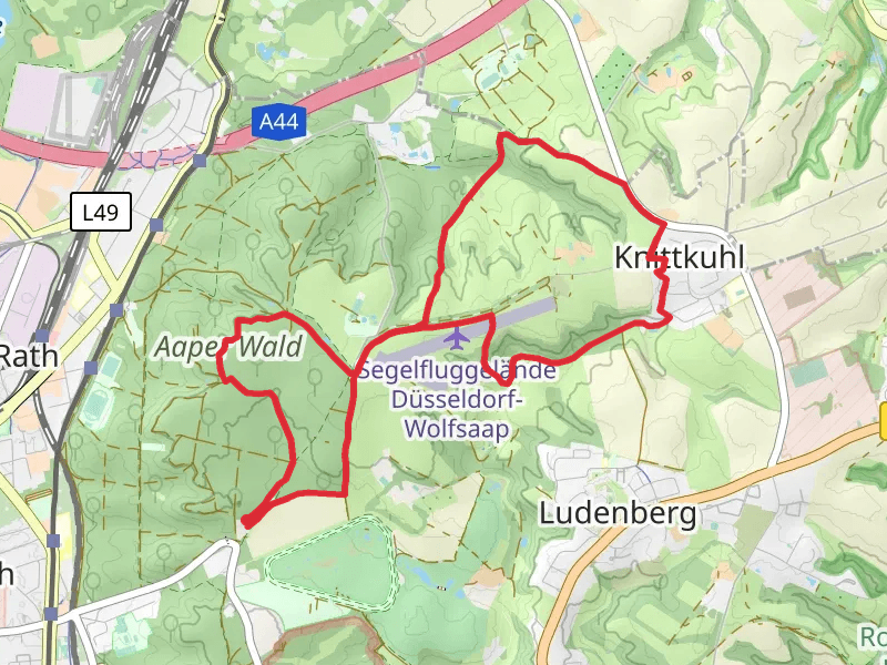 Düsseldorf-Wolfsaap Glider Field and Aaper Wald Loop