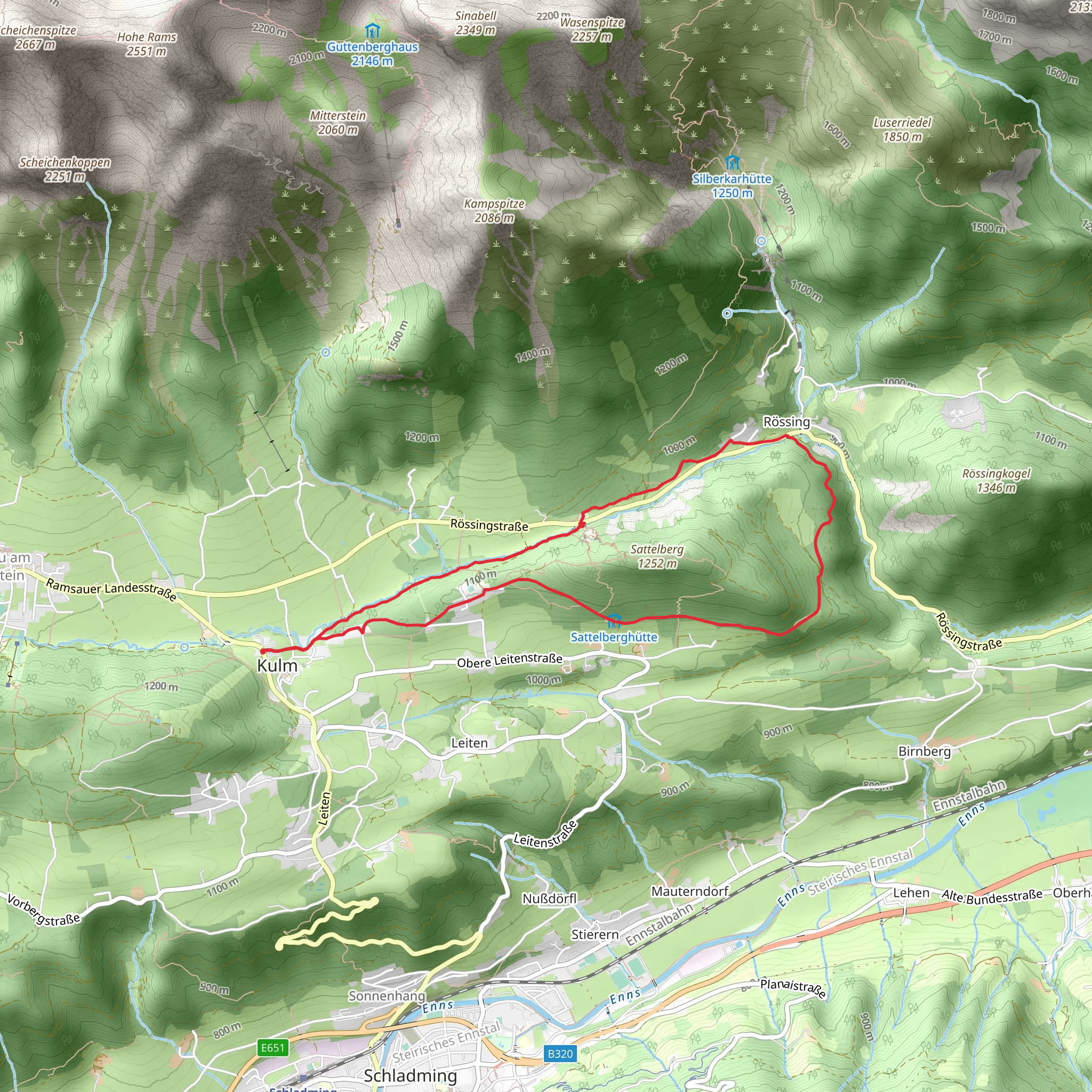 Sattelberg Loop Trail mobile static map