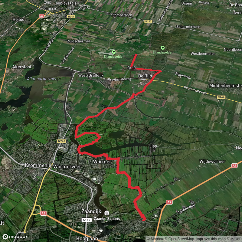 Schipbeek to t Meertje via De Poel and Mieuwijdt