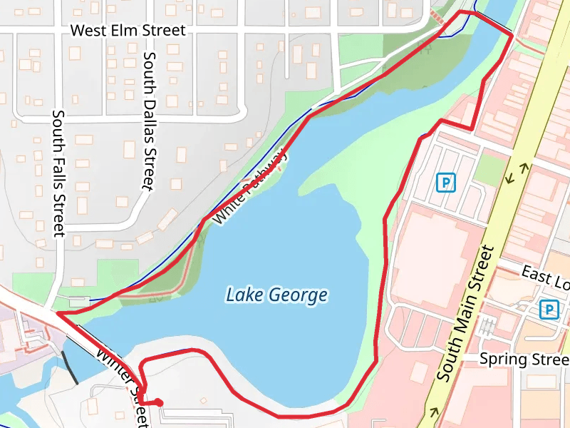Lake George via White Pathway