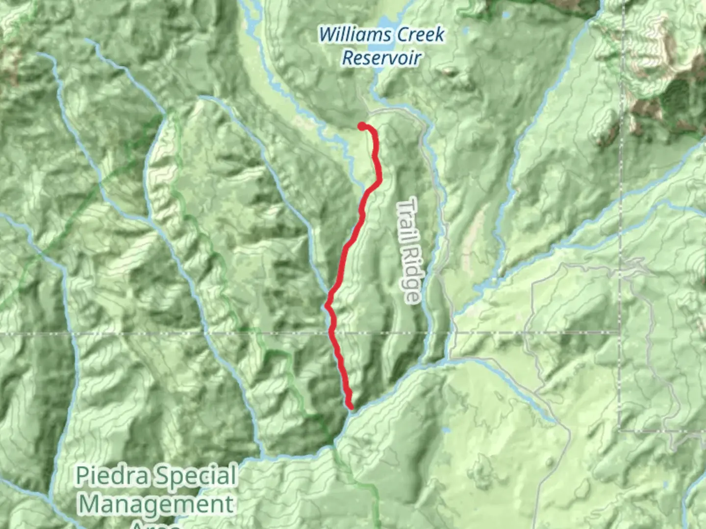 An image depicting the trail Lower Weminuche and Little Sand Trail and its surrounding area.