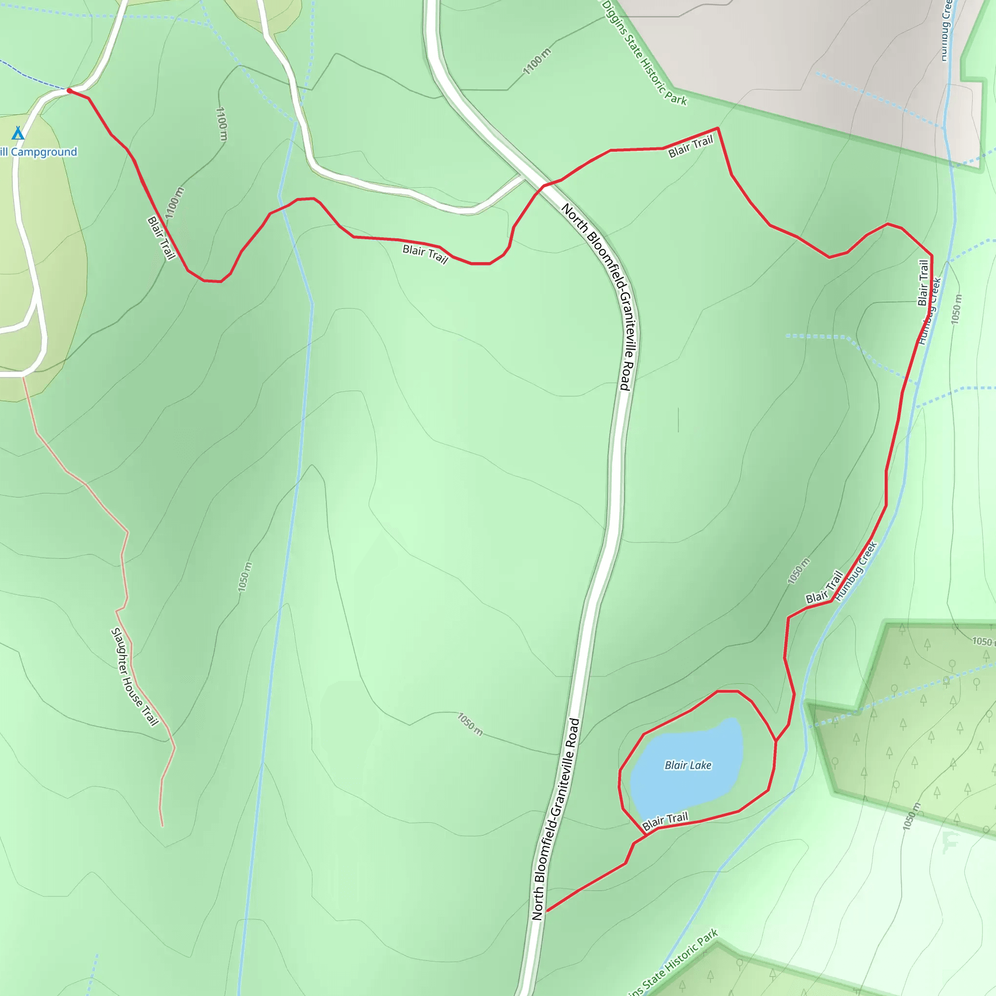 Blair Lake Loop via Blair Trail mobile static map