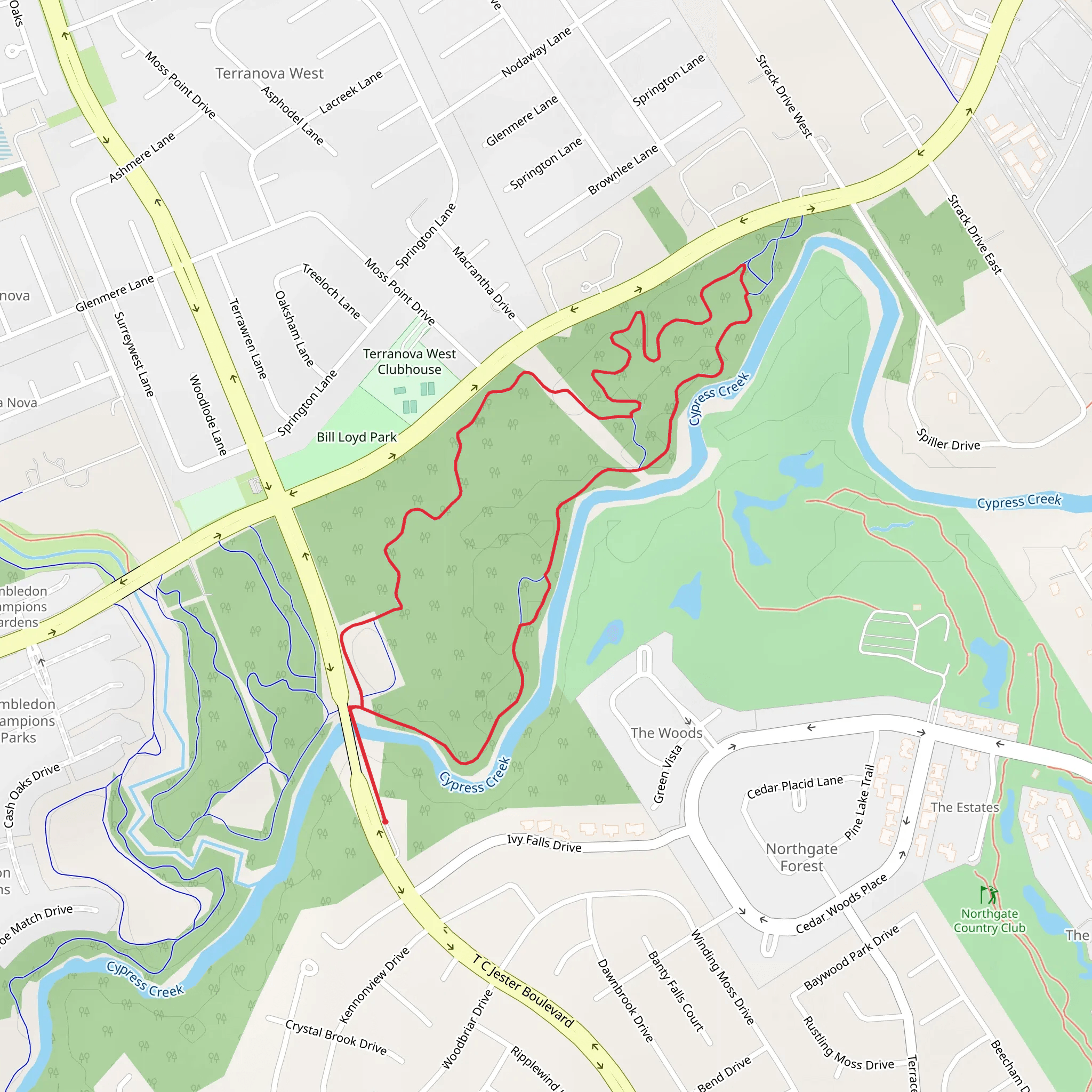 Cypress Creek Loop Wlak mobile static map