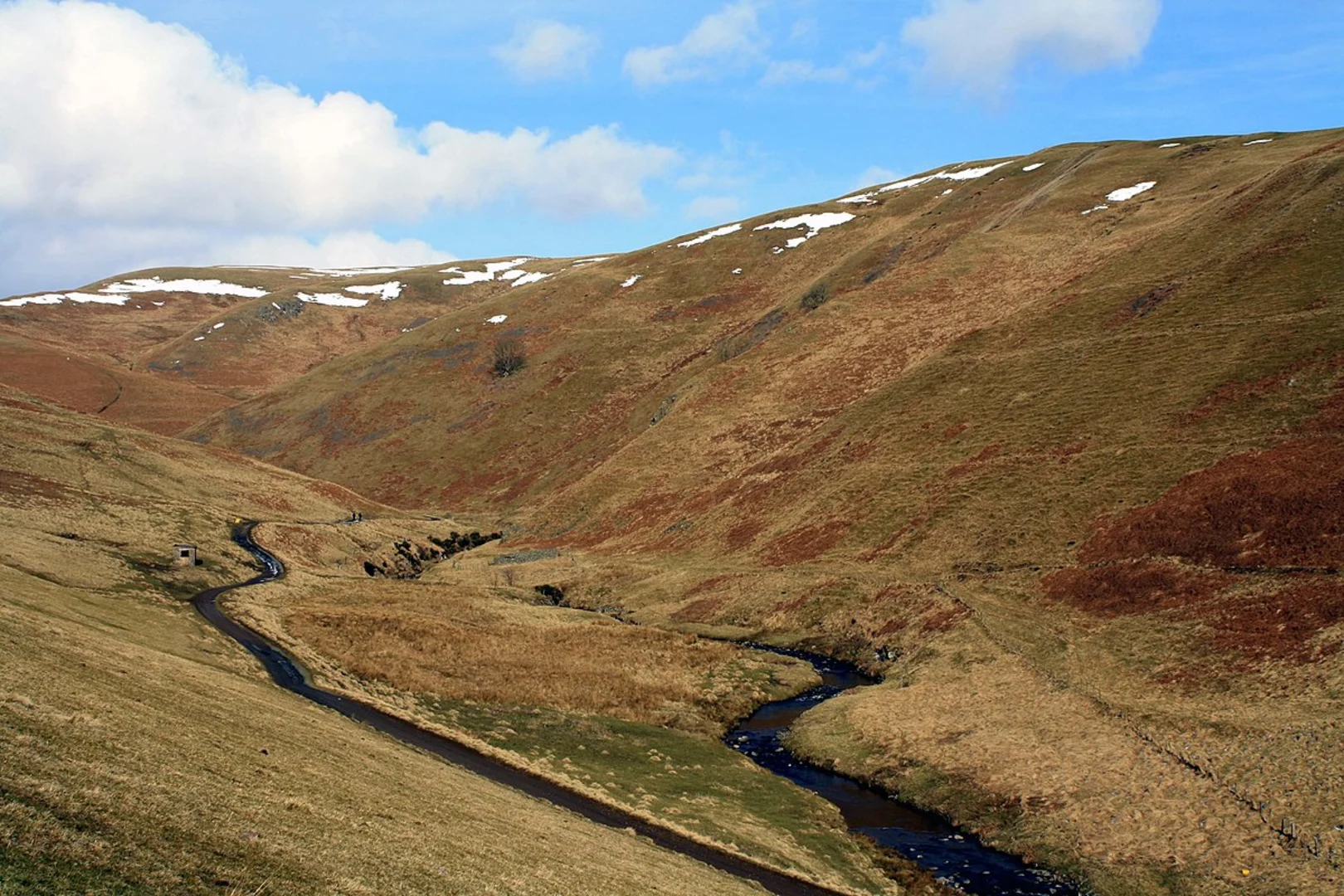 An image depicting the trail Loop around Shillhope Law, Barrow Law and River Usway Burn and its surrounding area.