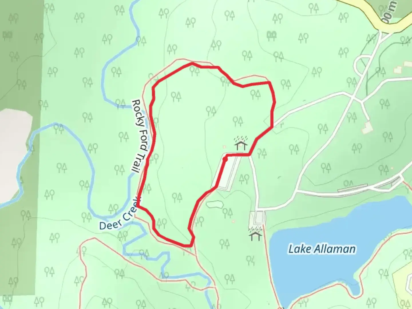 An image depicting the trail Rocky Ford Loop Trail and its surrounding area.