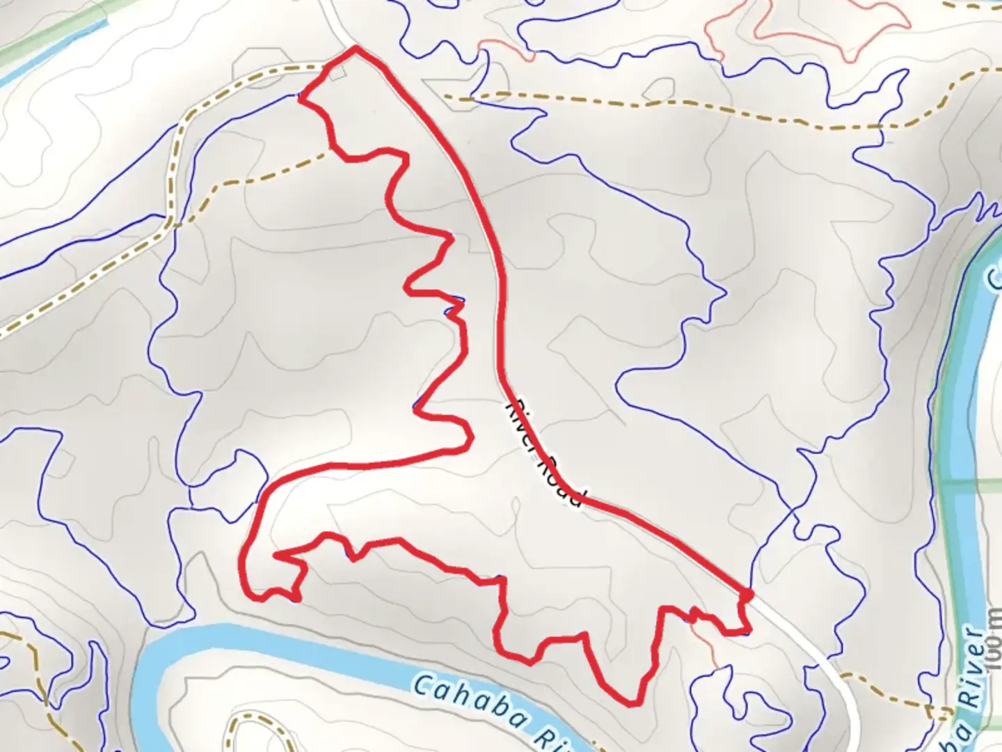 An image depicting the trail Rush Bucket Loop and its surrounding area.