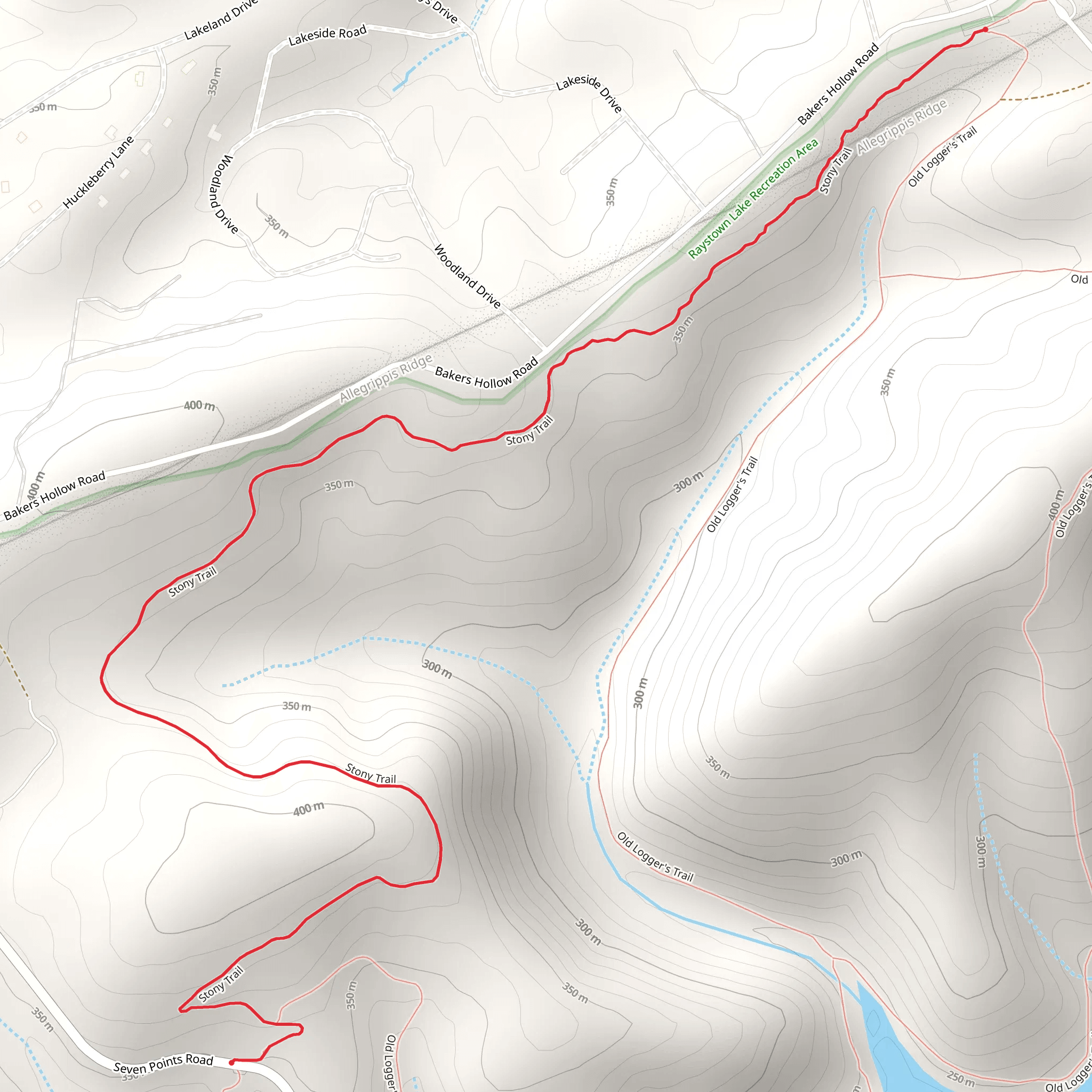 Stony Trail mobile static map