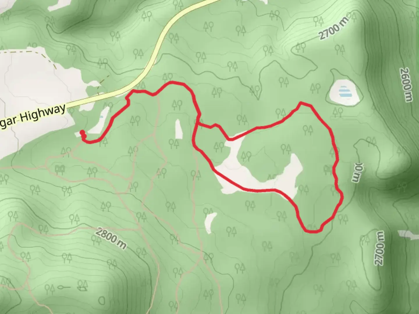 An image depicting the trail Meadow Lark Loop and its surrounding area.