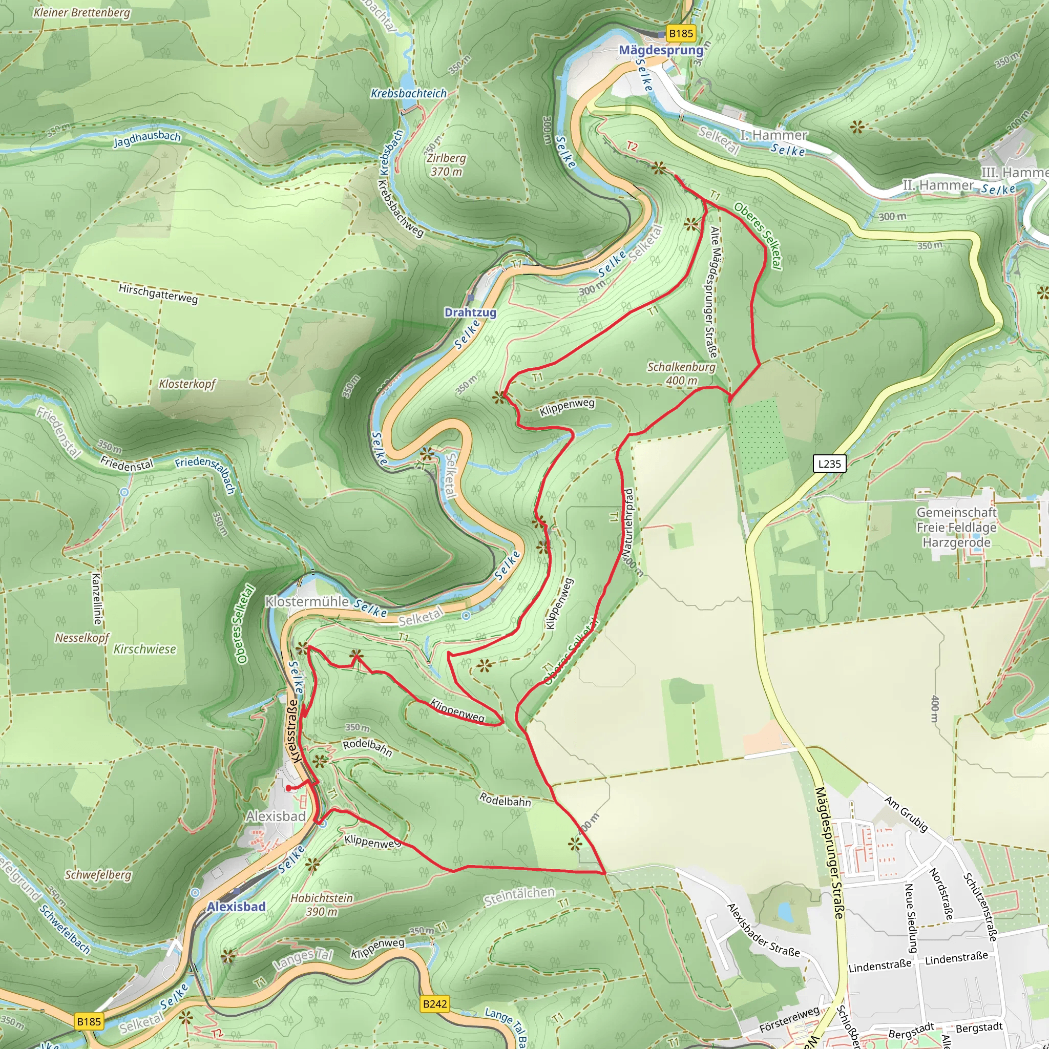 Naturlehrpfad and Klippenweg and Pionierweg mobile static map