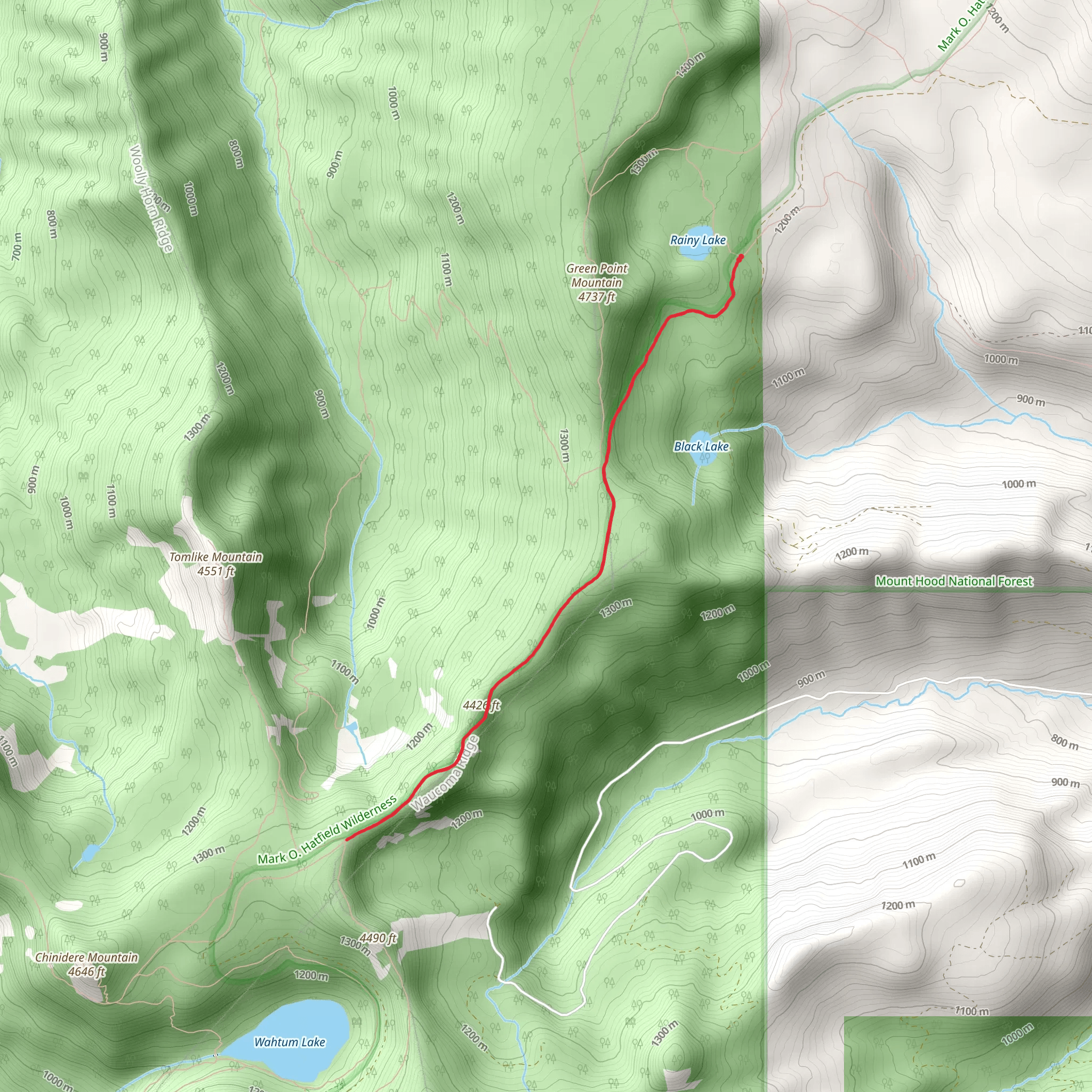Rainy Whatum Trail mobile static map