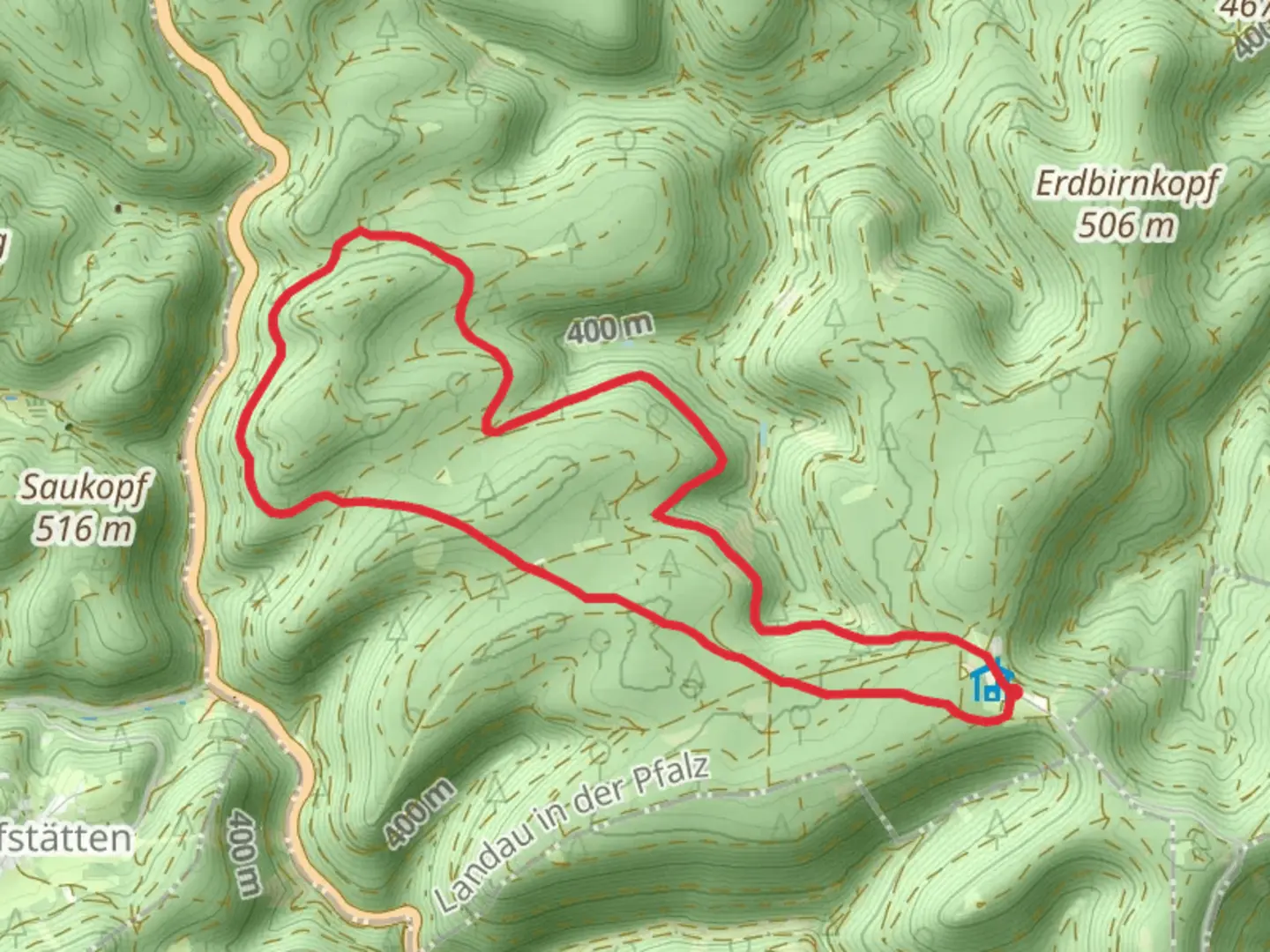 An image depicting the trail Taubensuhl Loop and its surrounding area.