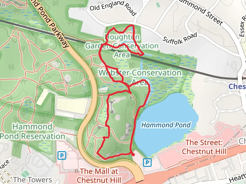 Blue Trail and Houghton Pond Loop via Hammond Pond