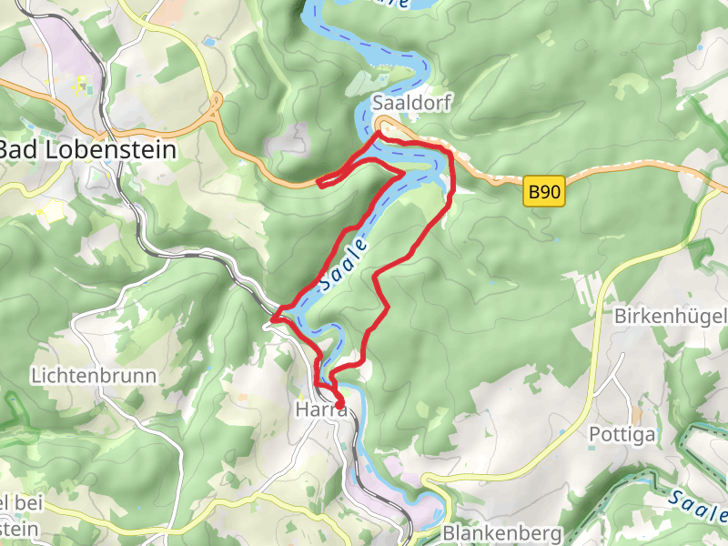 Saale via Saale Orla Weg and Haara Wanderweg