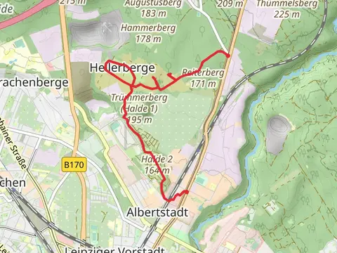 Sandhaufen and Helde via Volker-Behrend-Steig
